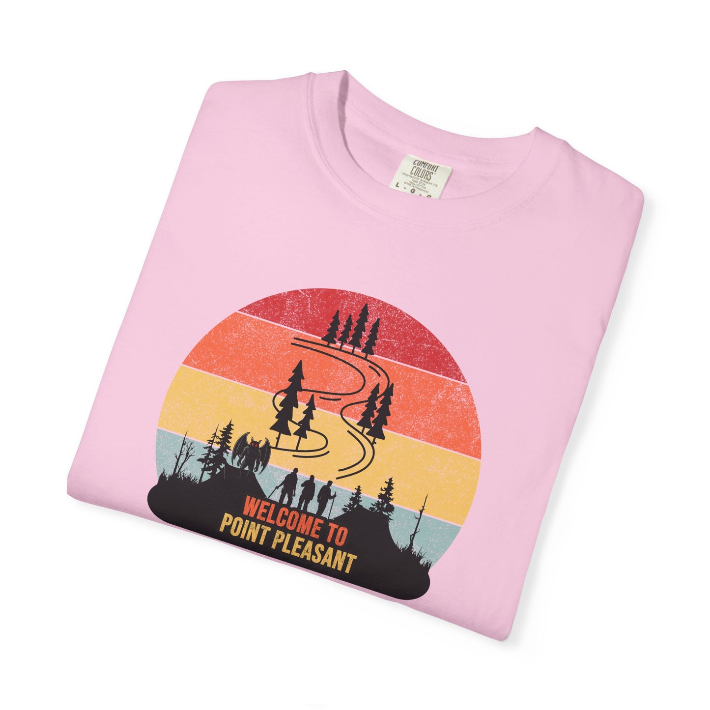 Welcome to Point Pleasant Retro Mothman T-Shirt Vintage Cryptid Mothman Paranormal Lovers Tee