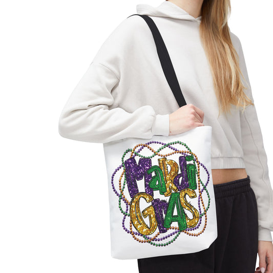 Mardi Gras Bead Bag Tote in 3 Sizes