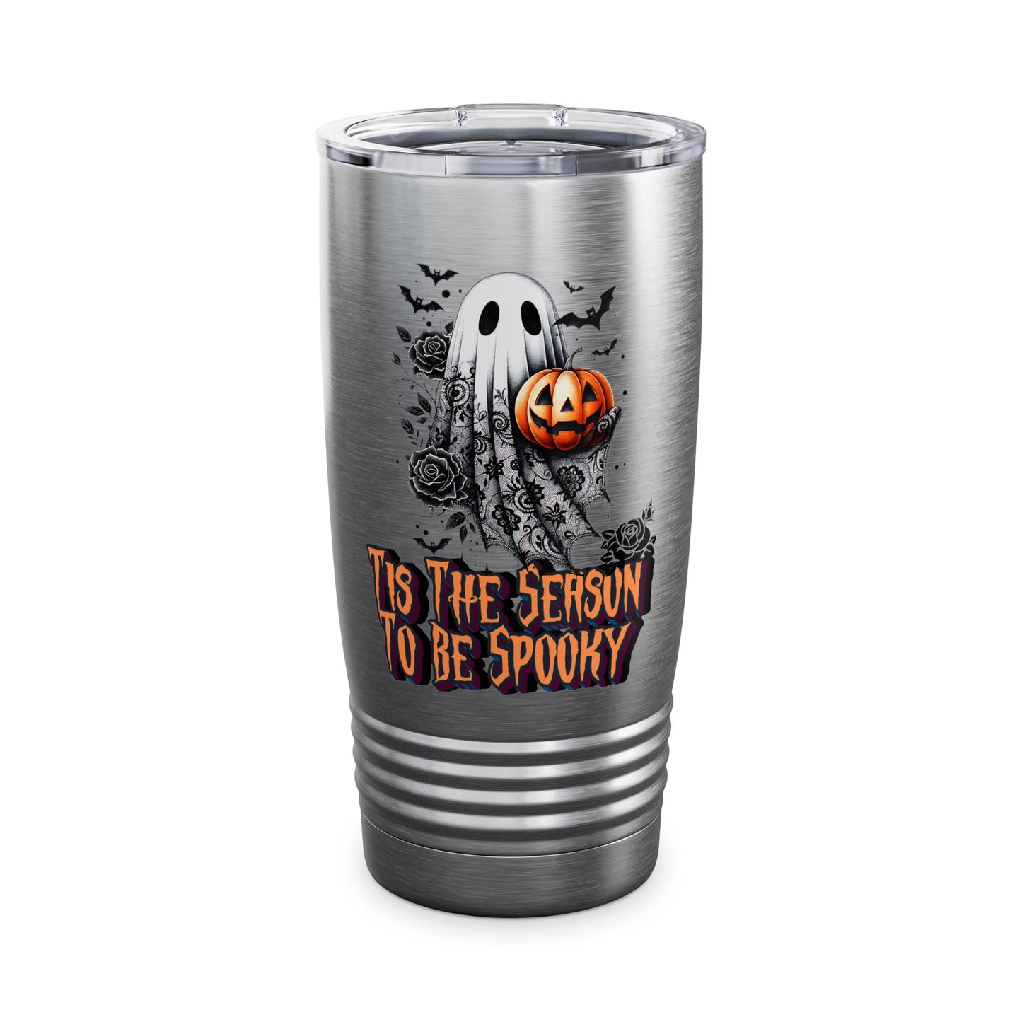 Tis the Season to be Spooky Halloween 20oz Tumbler Spooky Travel Mug, Pumpkin Design