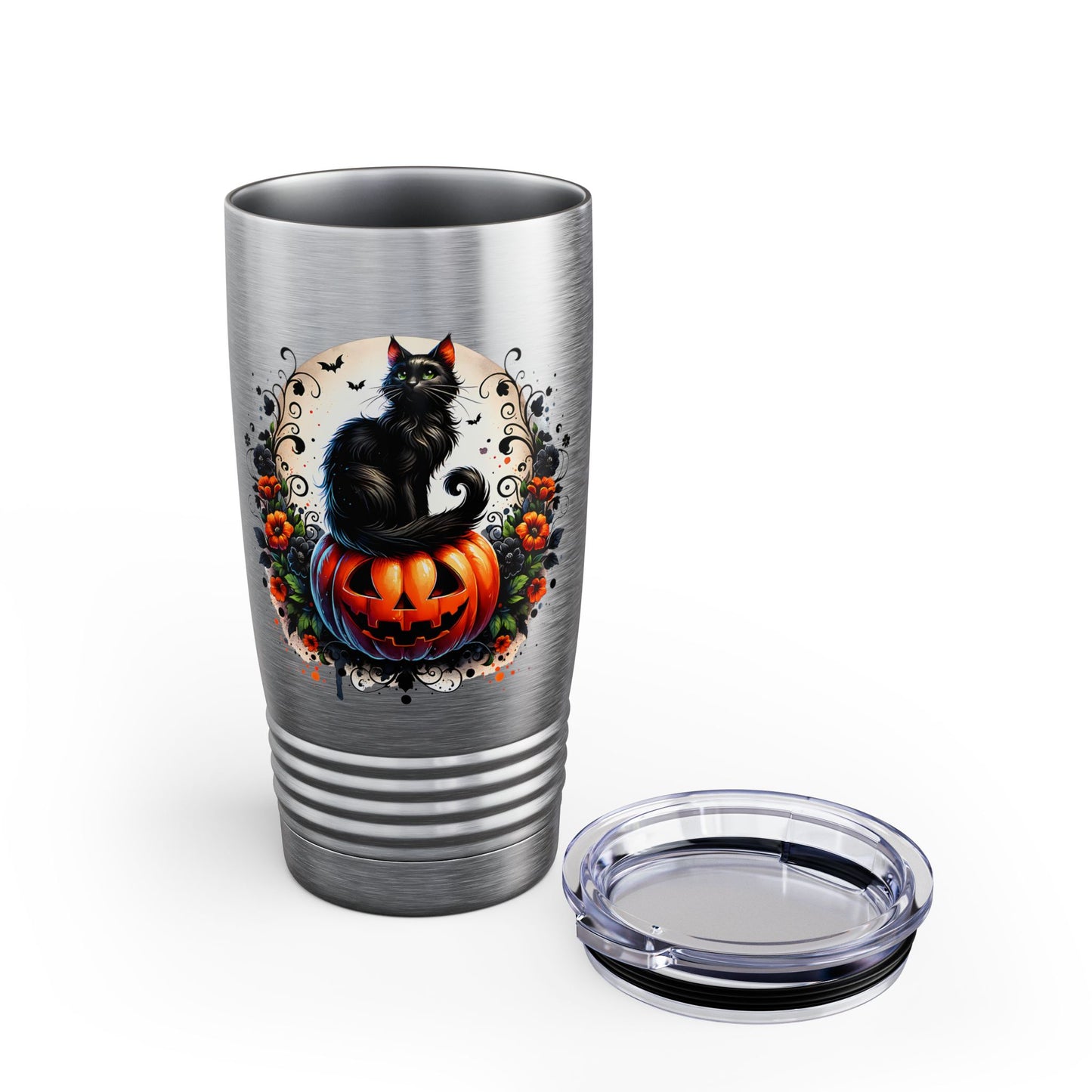 Halloween Black Cat 20oz Tumbler Trick or Treating, Spooky Season, Gift for Cat Lovers, Travel Mug