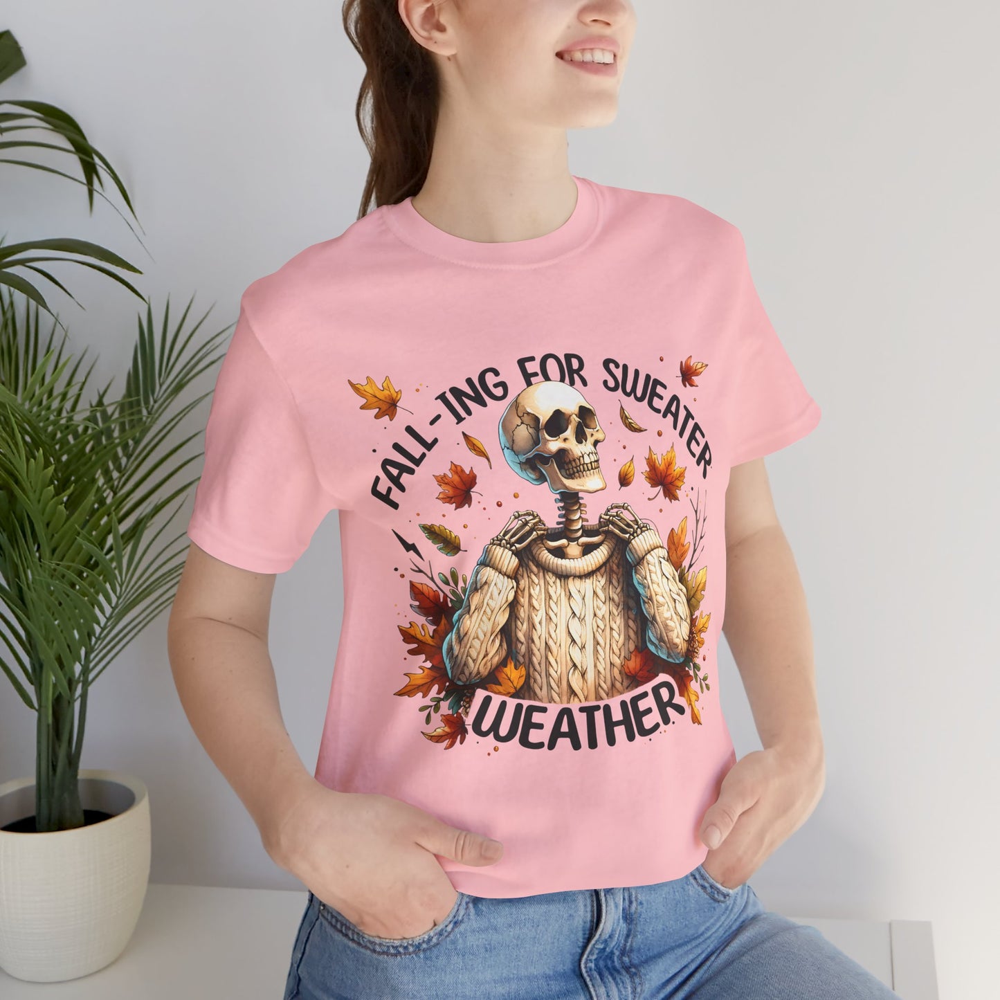 Fall is for Sweater Weather T-Shirt Fall Apparel Halloween Shirt, Cozy Autumn Wear, Seasonal Fashion