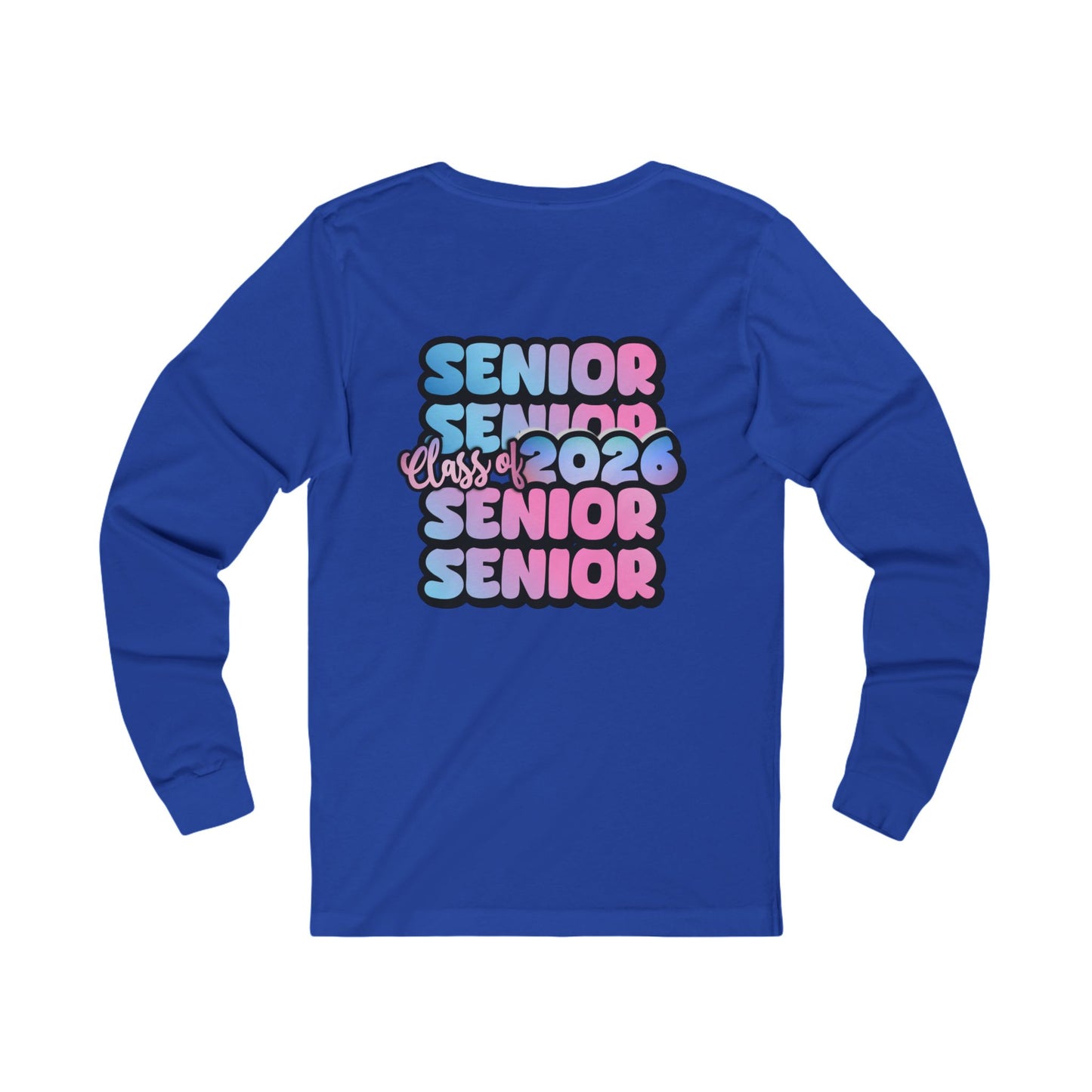 Senior Class 2026 Long Sleeve Tee, Unisex Jersey Tee, Graduation Gift, Class Pride Shirt, Trendy Student Apparel, Perfect for Celebrations