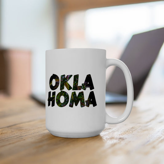 Oklahoma Cannabis Ceramic White 11oz or 15oz Coffee Mug