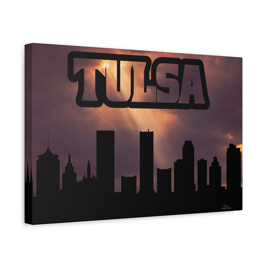 Tulsa Skyline Canvas Wall Art, Modern Home Décor, Urban Art Print, Cityscape Decoration, Gift for Tulsa Lovers