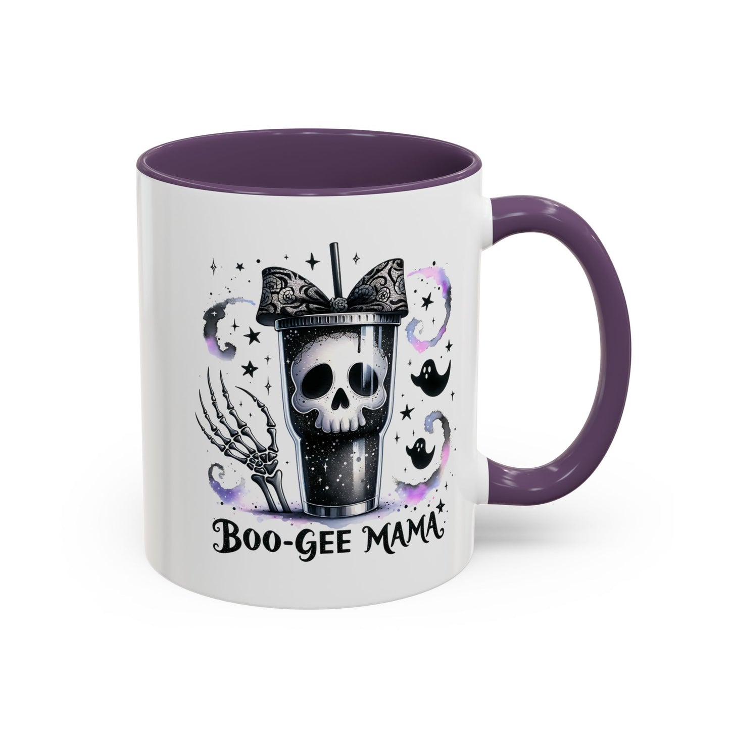 Boo-Gee Mama Spooky Halloween Coffee Mug, Boo-Gee Mama Drinkware, Cute Skeleton Mug, Witchy Gift for Moms, Unique Coffee Cup