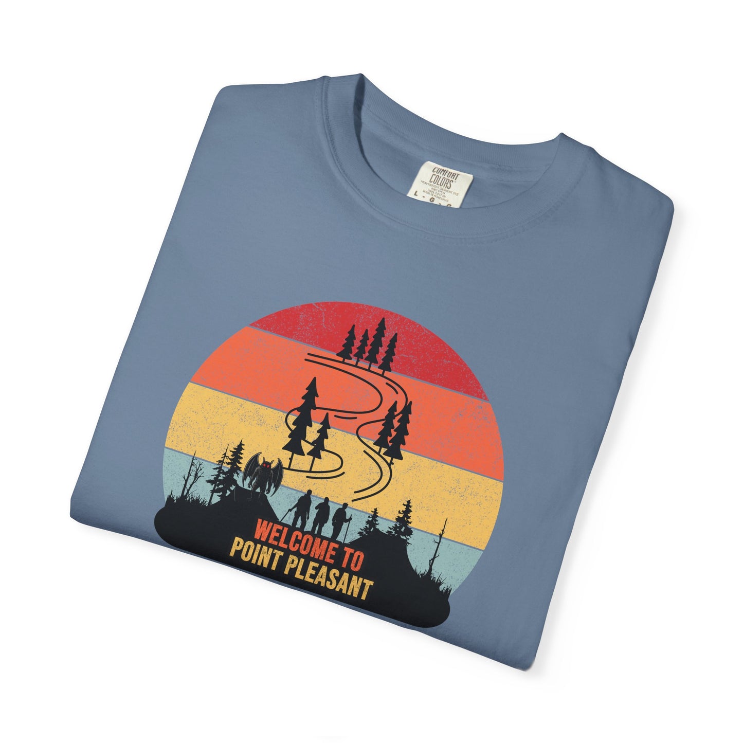 Welcome to Point Pleasant Retro Mothman T-Shirt Vintage Cryptid Mothman Paranormal Lovers Tee
