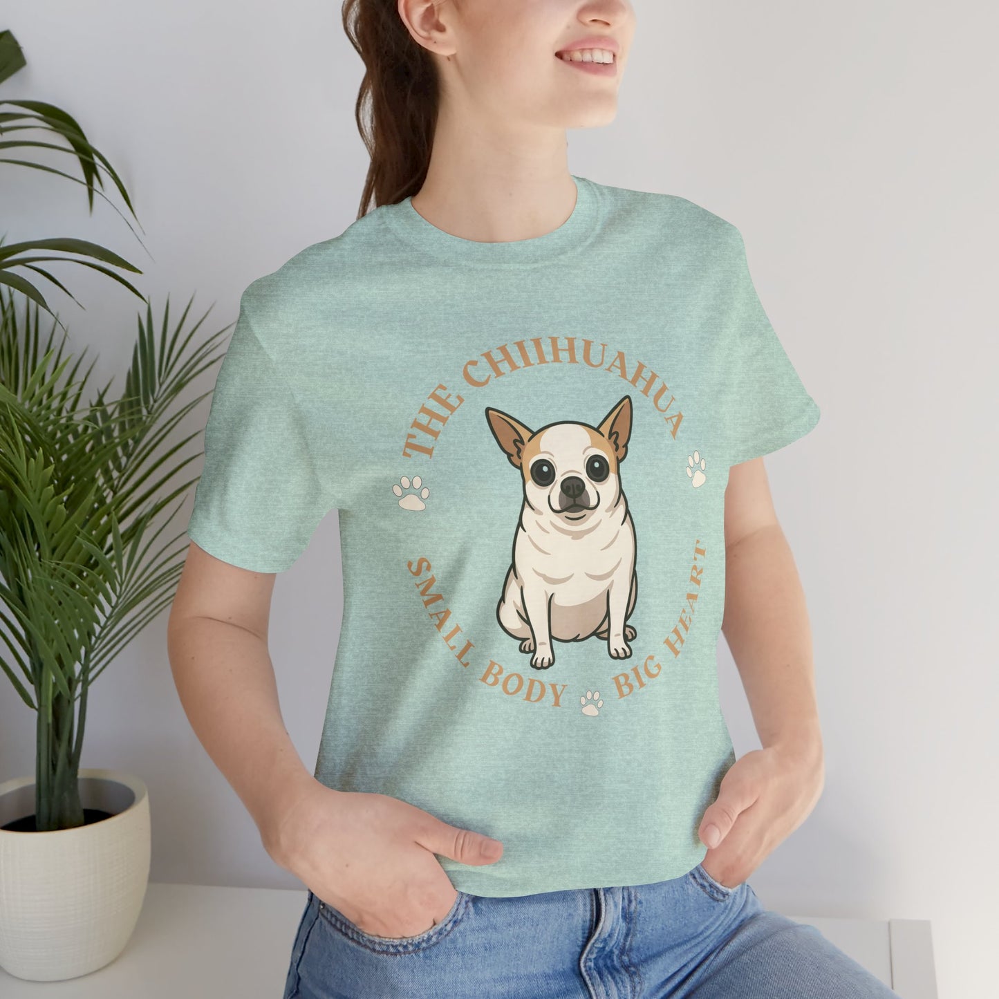 Chihuahua Lover Tee - Small Body Big Heart Unisex Short Sleeve T-Shirt