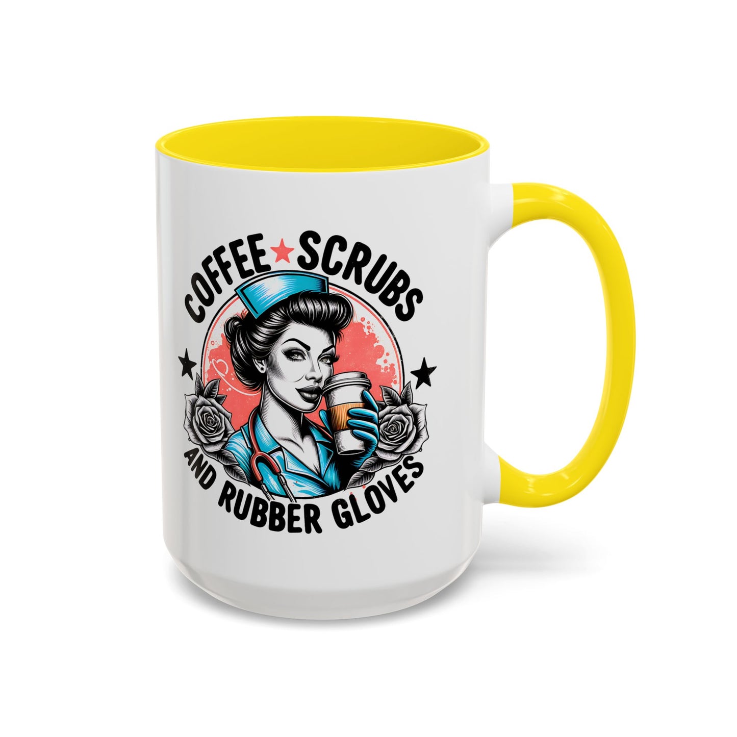 Coffee Lover's Accent Mug: Perfect for Nurses, Gifts for Healthcare Workers, Funny Medical Gifts, Kitchen Decor, Unique Coffee Mugs