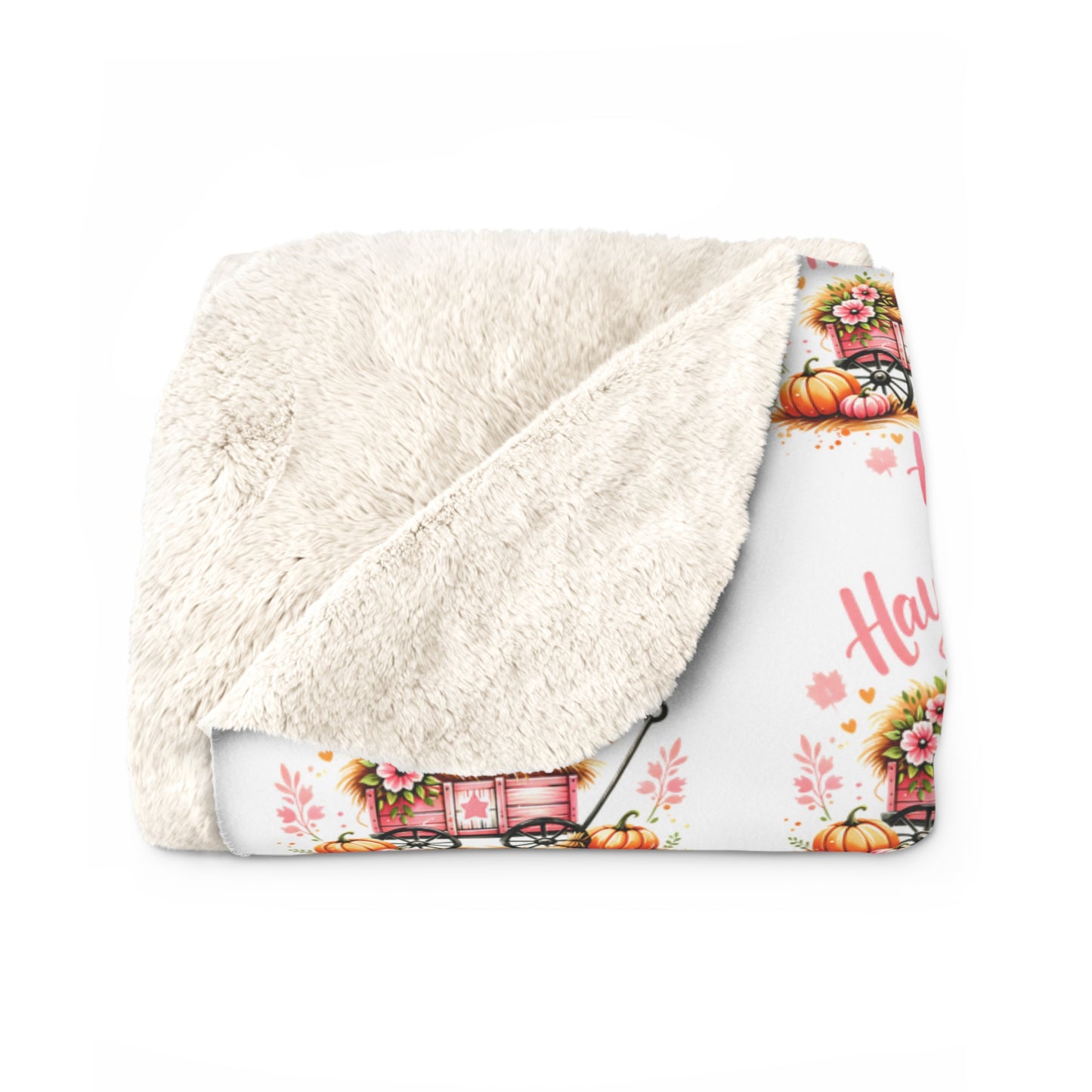 Hay Girl Hay Cozy Sherpa Fleece Blanket Gift for Country Girl Perfect for Winter Comfort, Home Decor, Gifts, Warm & Soft Throw