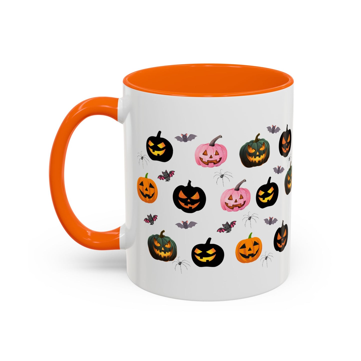 Spooky Pumpkin Accent Coffee Mug - Halloween Decor, Autumn Gift, Fall Kitchenware, Unique Coffee Cup, Trick or Treat