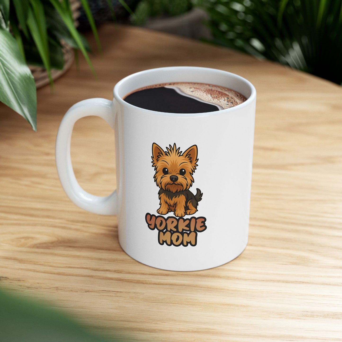 Yorkie Mom Ceramic Mug 11oz 15oz Gift for Mother's Day Birthdays Personal Coffee Mug Kitchen Decor