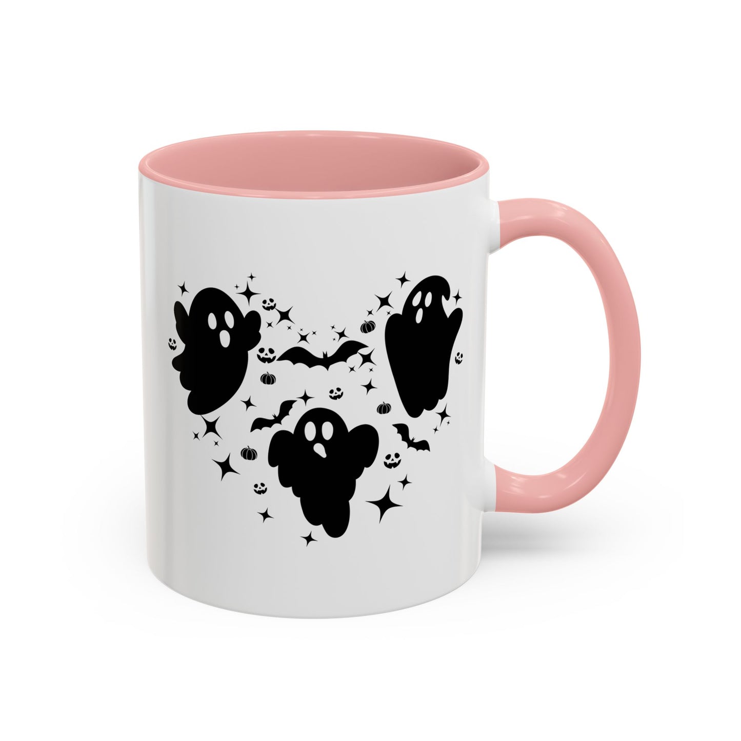 Halloween Ghost Heart Coffee Mug - Spooky Mug for Halloween, Cute Ghost Decor, Trick or Treat Mug, Goth Coffee Cup, Halloween Gift