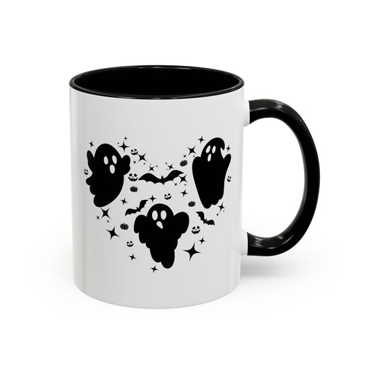 Halloween Ghost Heart Coffee Mug - Spooky Mug for Halloween, Cute Ghost Decor, Trick or Treat Mug, Goth Coffee Cup, Halloween Gift