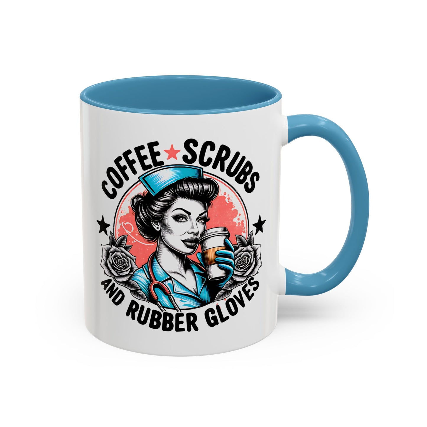 Coffee Lover's Accent Mug: Perfect for Nurses, Gifts for Healthcare Workers, Funny Medical Gifts, Kitchen Decor, Unique Coffee Mugs