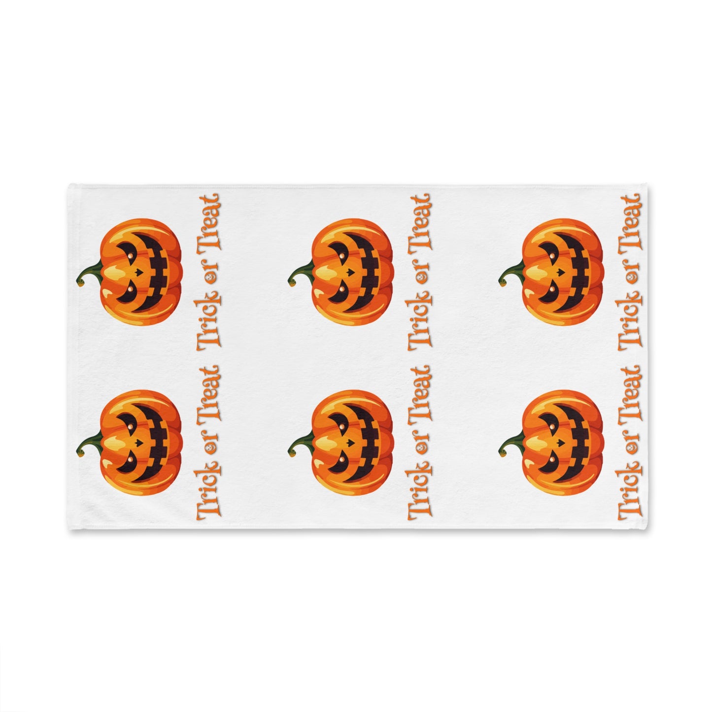 Halloween Pumpkin Trick or Treat Hand Towel, Trick or Treat Decor, Spooky Kitchen Towel, Fall Home Accessory, Holiday Gift Idea