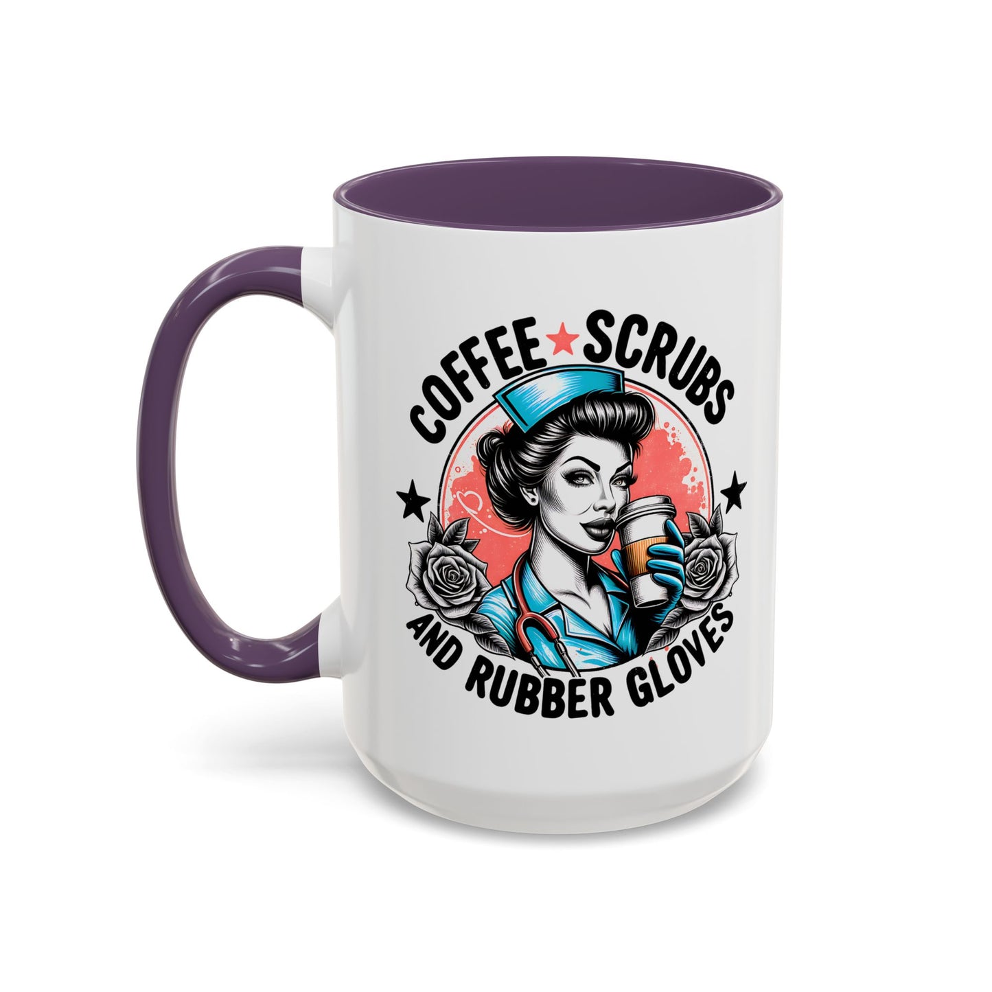 Coffee Lover's Accent Mug: Perfect for Nurses, Gifts for Healthcare Workers, Funny Medical Gifts, Kitchen Decor, Unique Coffee Mugs