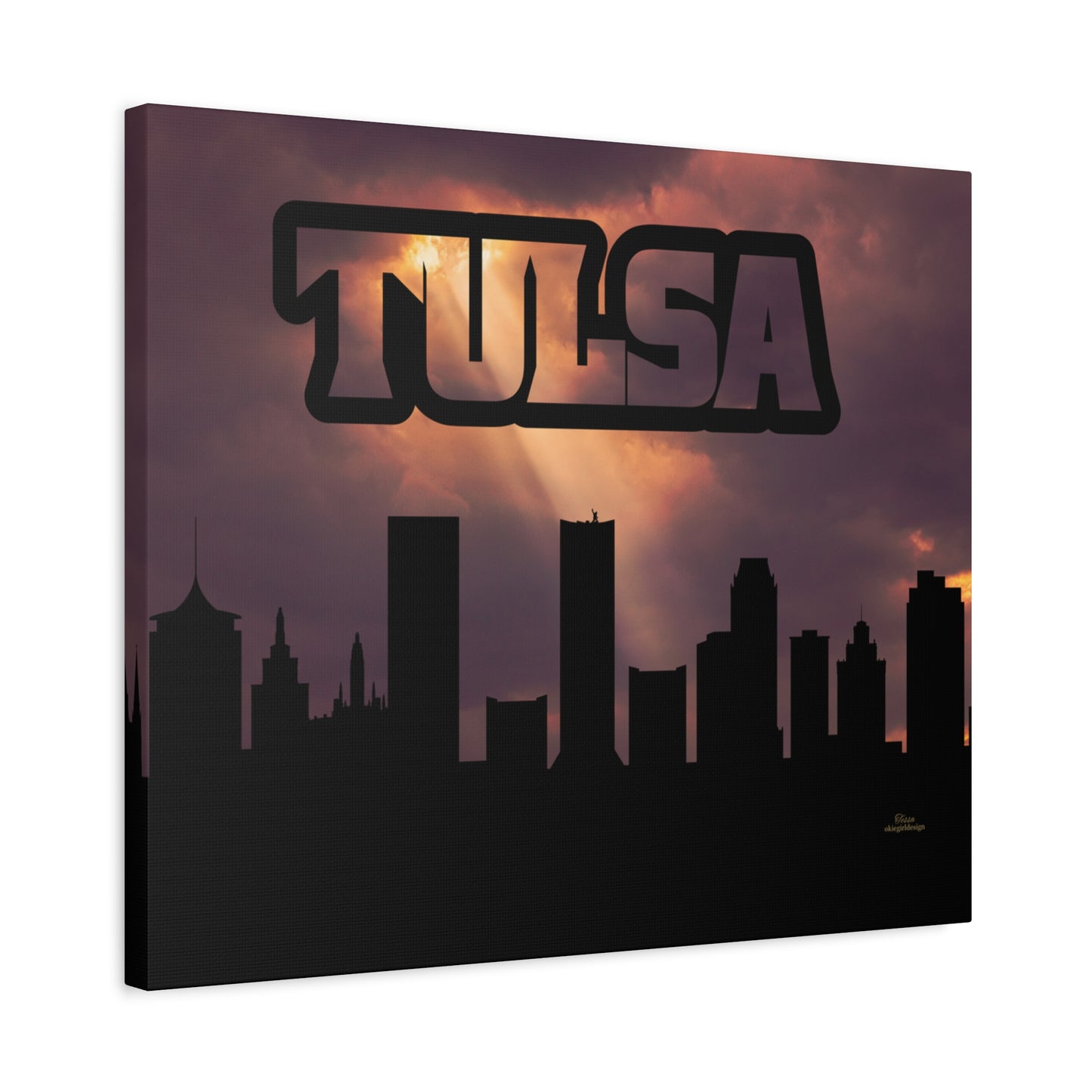 Tulsa Skyline Canvas Wall Art, Modern Home Décor, Urban Art Print, Cityscape Decoration, Gift for Tulsa Lovers