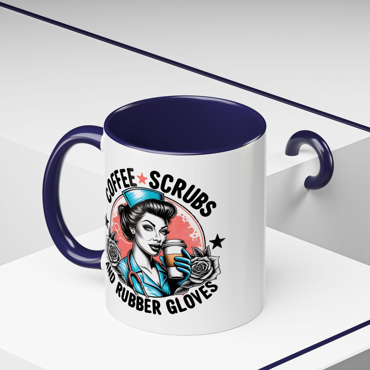 Coffee Lover's Accent Mug: Perfect for Nurses, Gifts for Healthcare Workers, Funny Medical Gifts, Kitchen Decor, Unique Coffee Mugs