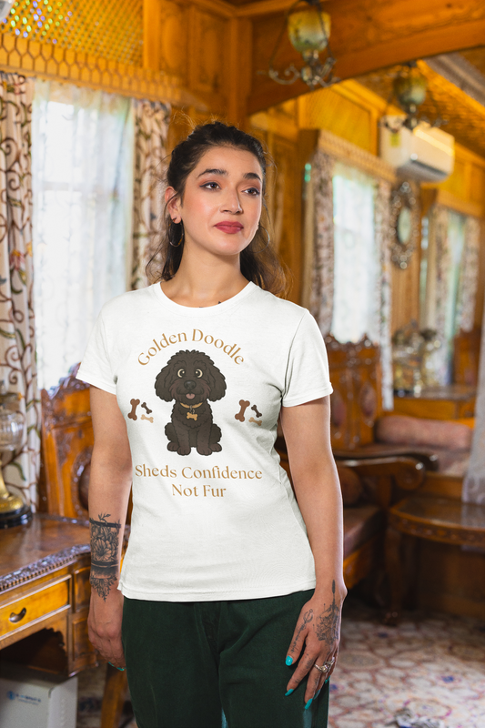 Golden Doodle Custom T-Shirt - Sheds Confidence Not Fur