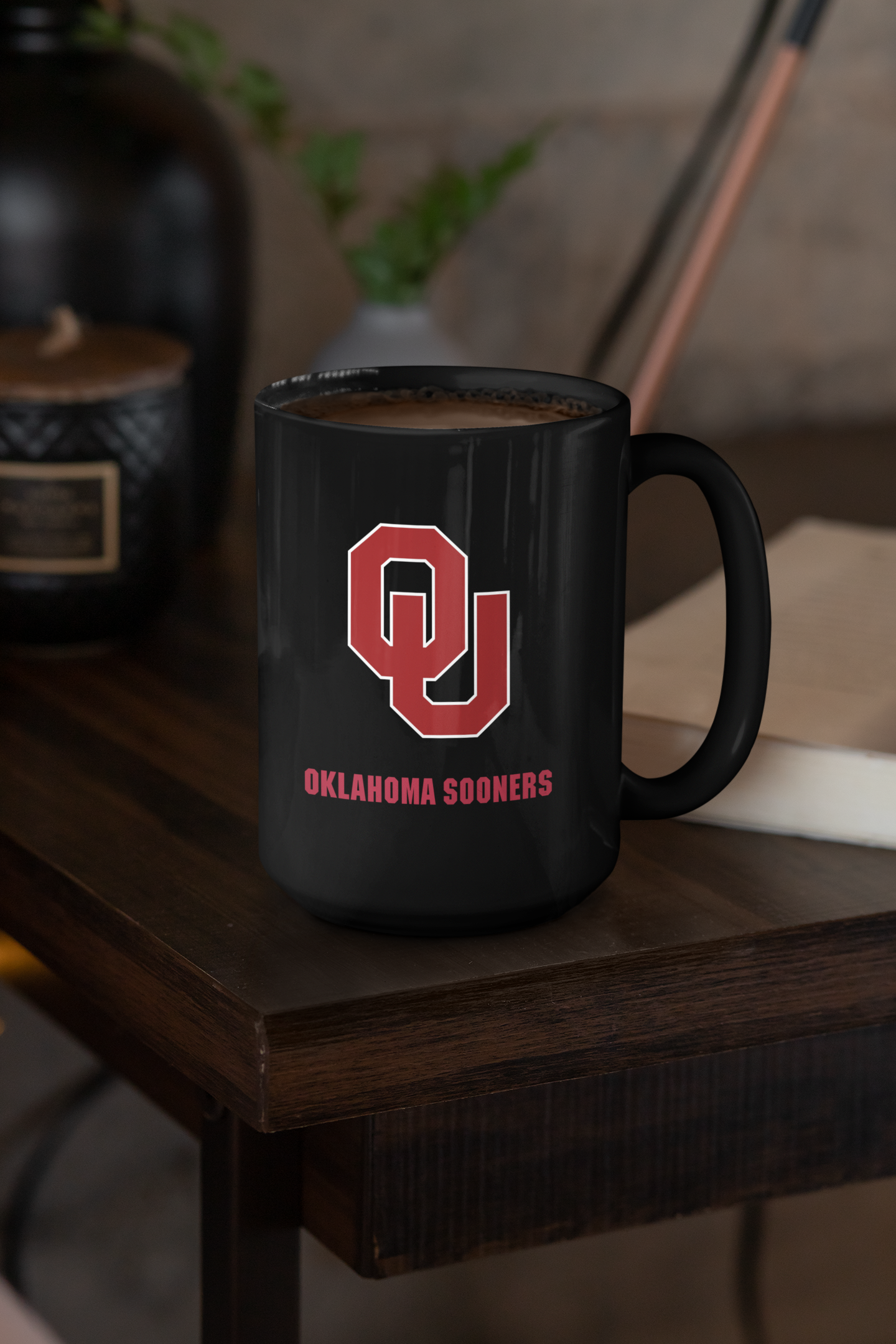 Oklahoma Sooners Black Mug 15oz Mug Gift for Him OU Sooners Mug Gift for Her