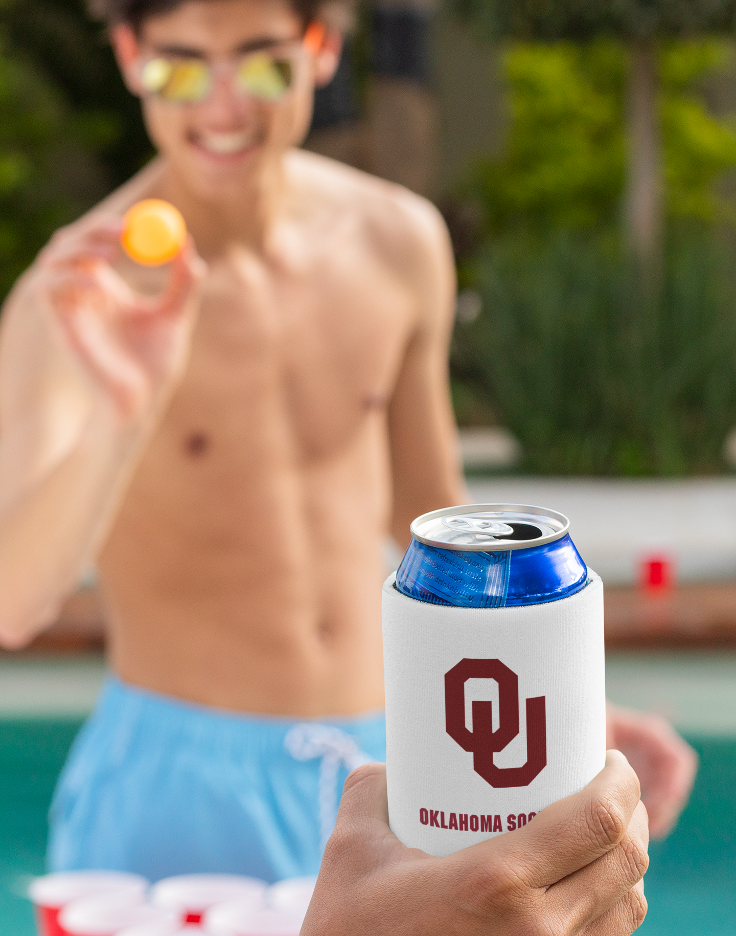 Oklahoma Sooners Koozie Gift OU Sooners Gift Game Day Gift for Sooners Fan