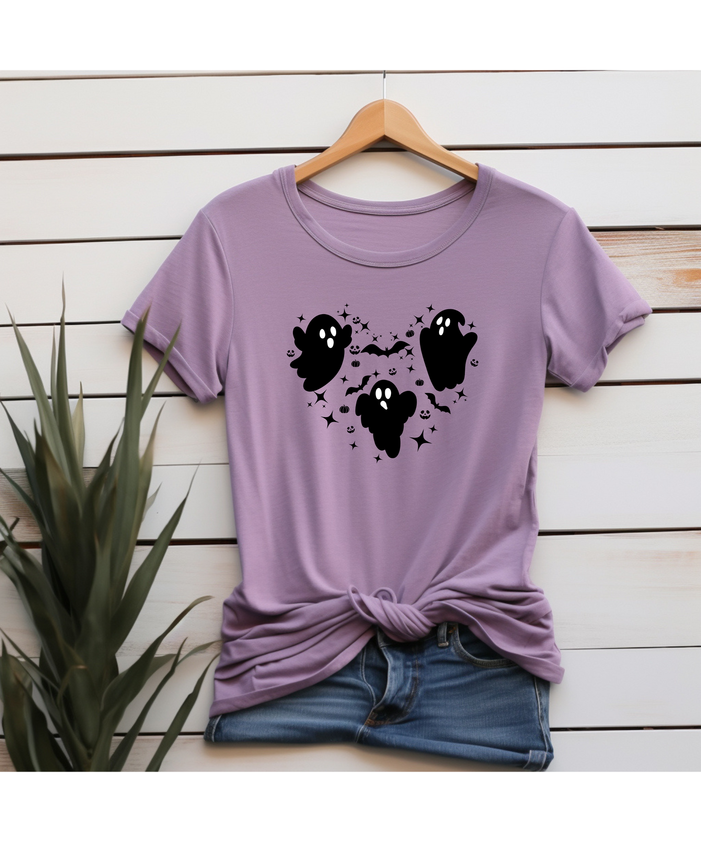Halloween Ghost Heart Unisex Tee | Fun Halloween T-Shirt, Spooky Apparel, Ghost Lover Gift, Autumn Fashion, Casual Wear
