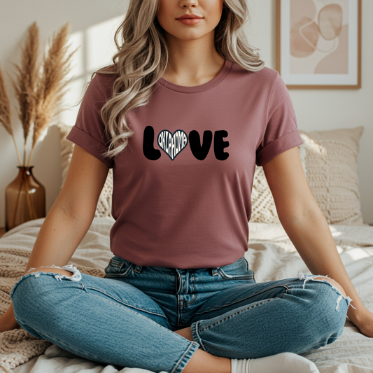 Oklahoma T-Shirt Graphic Casual Love Shirt, Gifts for Couples, Everyday Wear, Comfortable Fashion