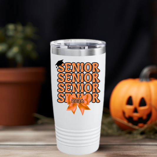 Senior 2026 Grad Tumbler 20oz - Graduation Gift, Class of 2026, Personalized Drinkware, High School Senior, Party Favor