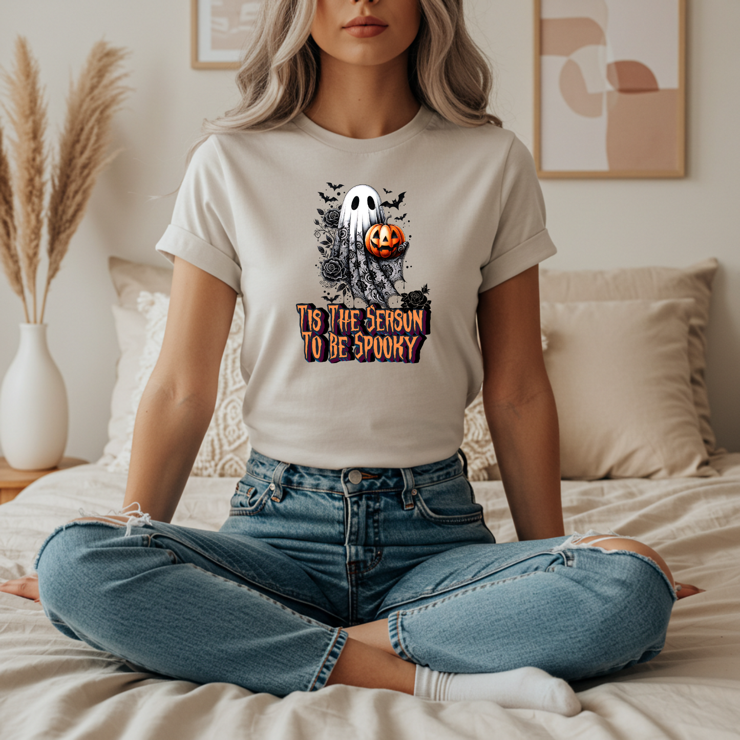 Tis the Season to Be Spooky Halloween Ghost Tee Spooky T-Shirt Halloween Costume