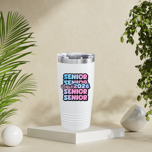 Senior Class of 2026Tumbler 20oz Class of 2026 Drinkware Graduation Gift Personalized Graduation Tumbler Senior Year Mug