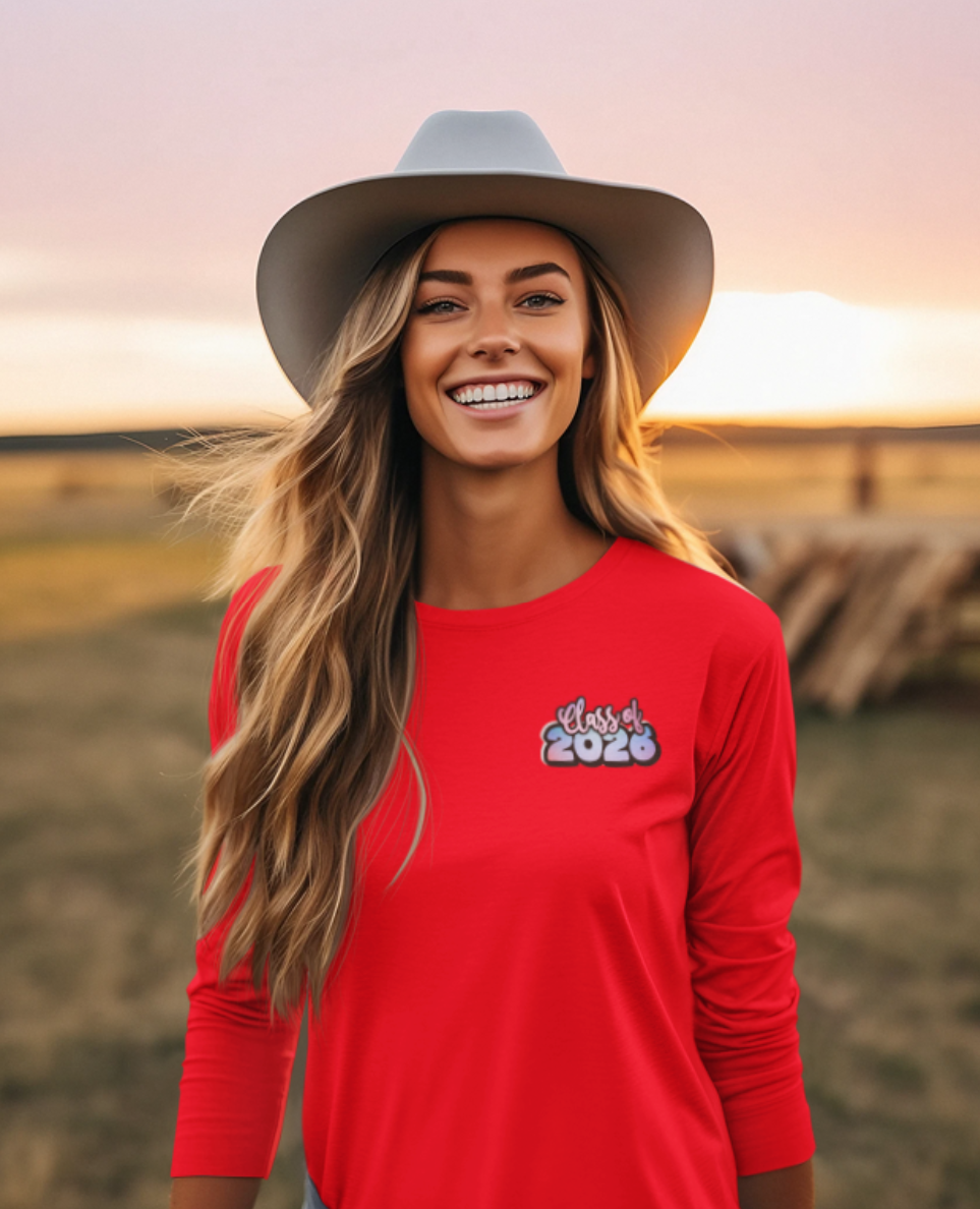 Senior Class 2026 Long Sleeve Tee, Unisex Jersey Tee, Graduation Gift, Class Pride Shirt, Trendy Student Apparel, Perfect for Celebrations