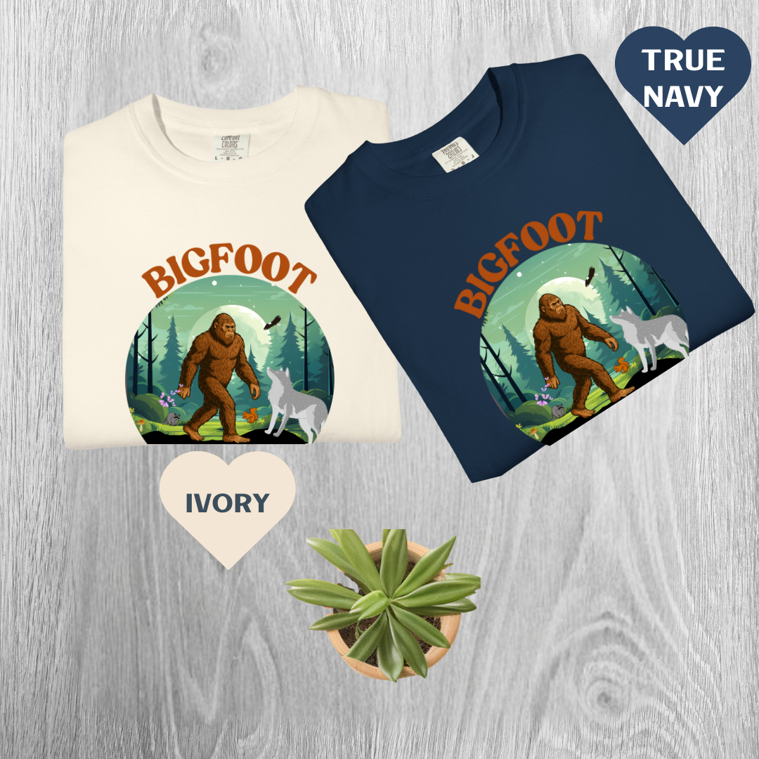 Bigfoot Guardian of the Forest Cryptid T-shirt Paranormal Unisex Nature Tee Outdoor Adventure Shirt Unique Gift for Outdoorsy Friends, Eco-friendly Apparel