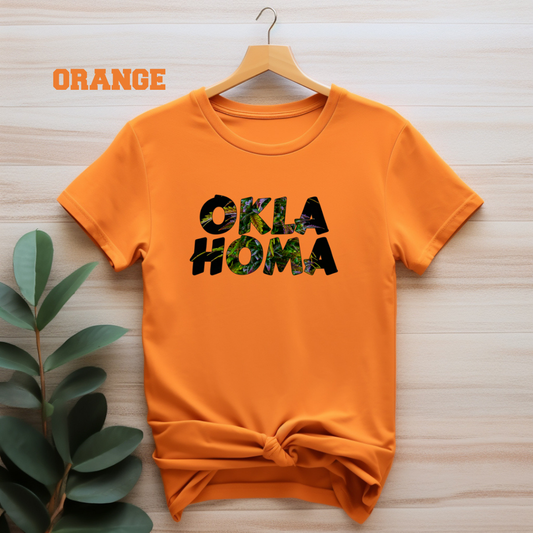 Oklahoma Cannabis Graphic Tee, Vintage Style T-Shirt, Retro Unisex Shirt, Perfect Gift for Oklahoma Lovers, Casual Wear for All Occasions