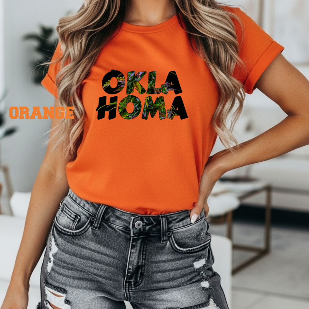 Oklahoma Cannabis Graphic Tee, Vintage Style T-Shirt, Retro Unisex Shirt, Perfect Gift for Oklahoma Lovers, Casual Wear for All Occasions