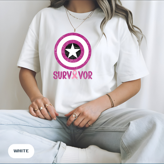 Survivor Garment-Dyed T-Shirt, Inspirational Tee, Cancer Support Apparel, Gift for Survivors, Awareness Clothing, Unisex Casual Wear