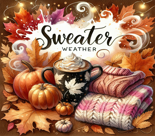 Sweater Weather 20oz Stainless Steel Tumbler Travel Mug with Lid and Straw