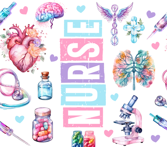 Colorful Nurse Tumbler | 20oz Insulated Stainless Steel Cup for Healthcare Gifts, Nurse Appreciation Week, Medical Professionals, Birthday