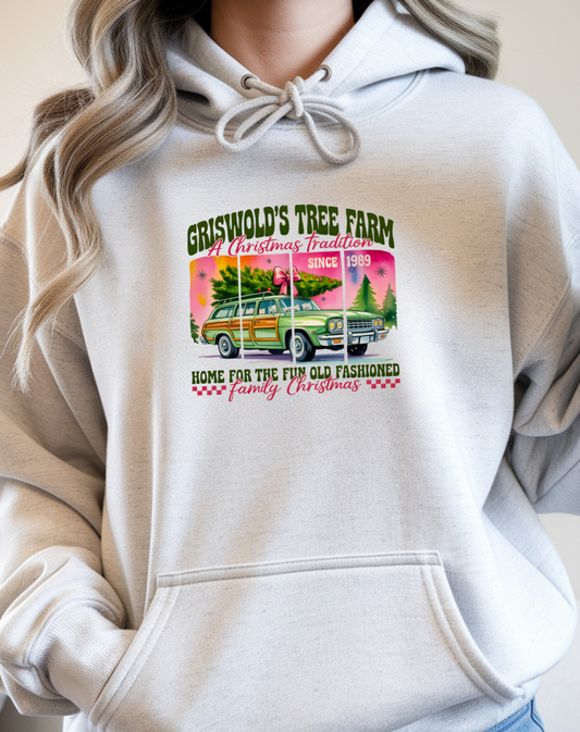 Griswold's Tree Farm Hoodie – Vintage Christmas Vacation Sweater