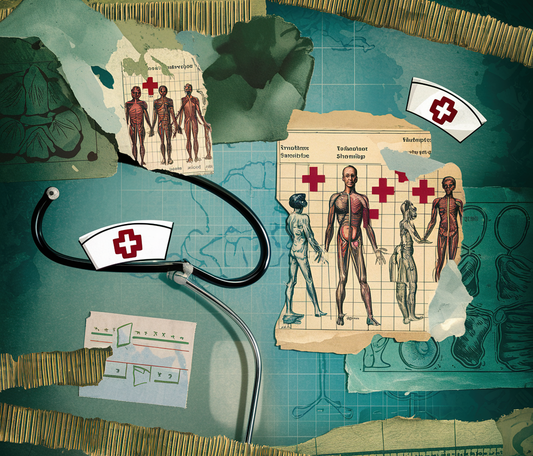 Vintage Medical Collage 20oz Stainless Steel Tumbler — Nurse & Doctor Themed Travel Cup