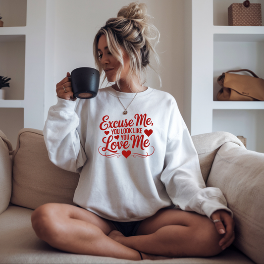 Excuse Me, You Look Like You Love Me Crewneck Sweatshirt