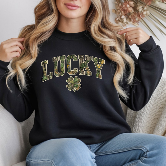Lucky Shamrock Crewneck Sweatshirt