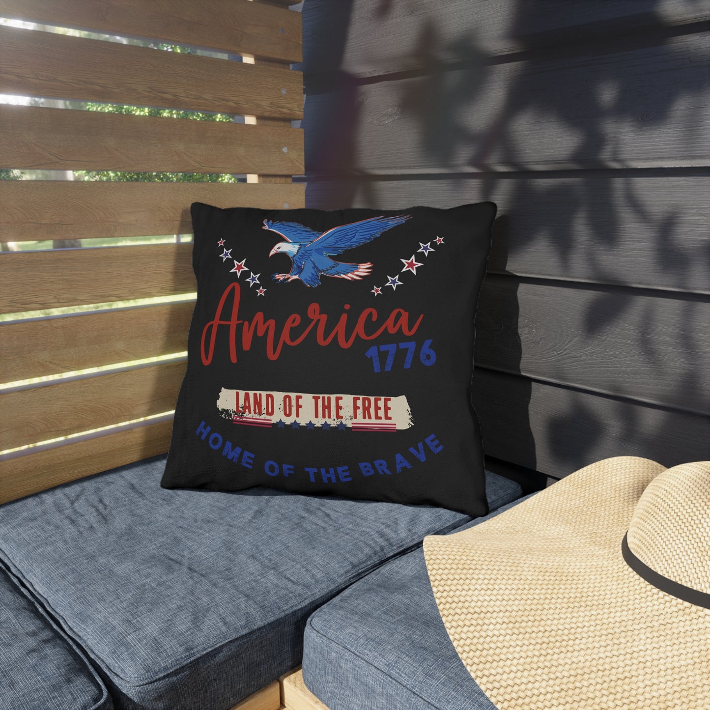 American Pride Outdoor Pillows | Patriotic Decor for Fourth of July, Memorial Day, BBQs, or Home Decor