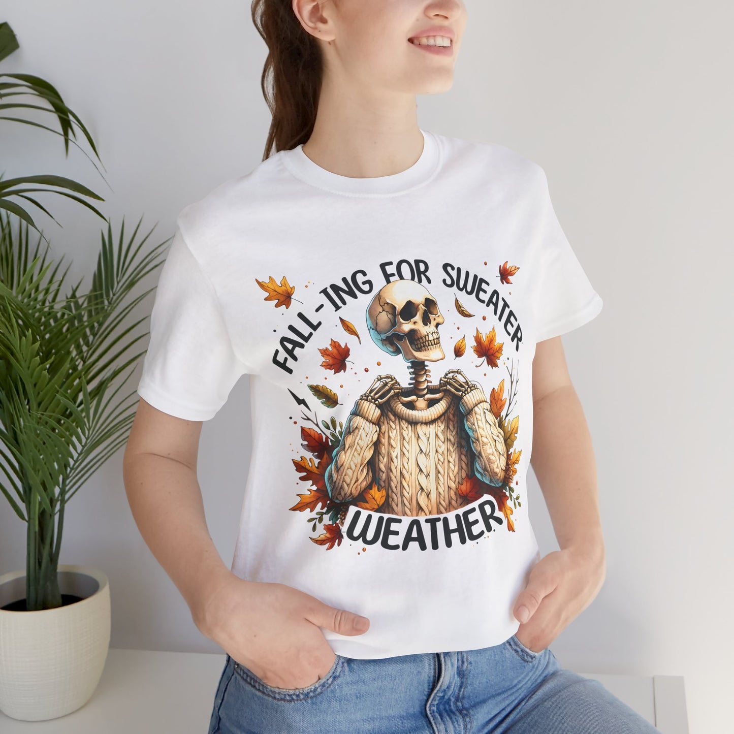 Fall is for Sweater Weather T-Shirt Fall Apparel Halloween Shirt, Cozy Autumn Wear, Seasonal Fashion