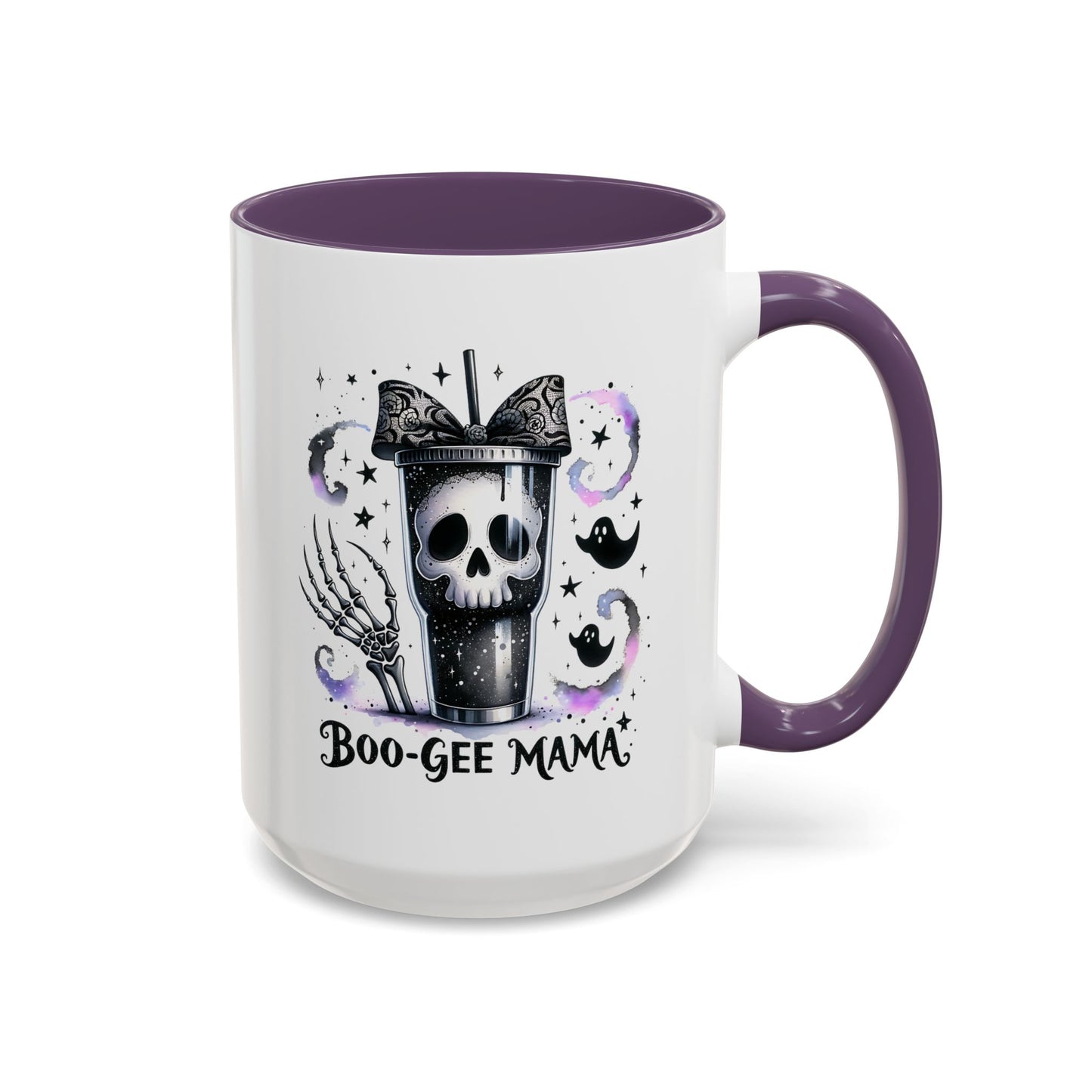 Boo-Gee Mama Spooky Halloween Coffee Mug, Boo-Gee Mama Drinkware, Cute Skeleton Mug, Witchy Gift for Moms, Unique Coffee Cup