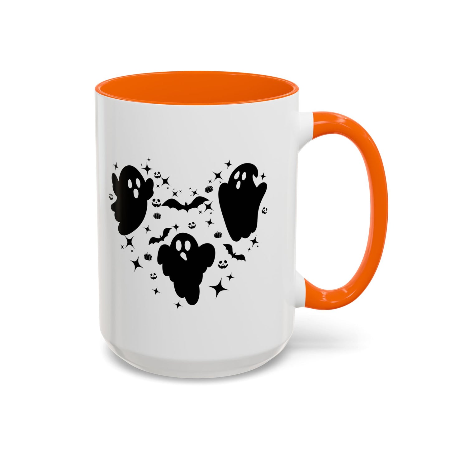 Halloween Ghost Heart Coffee Mug - Spooky Mug for Halloween, Cute Ghost Decor, Trick or Treat Mug, Goth Coffee Cup, Halloween Gift
