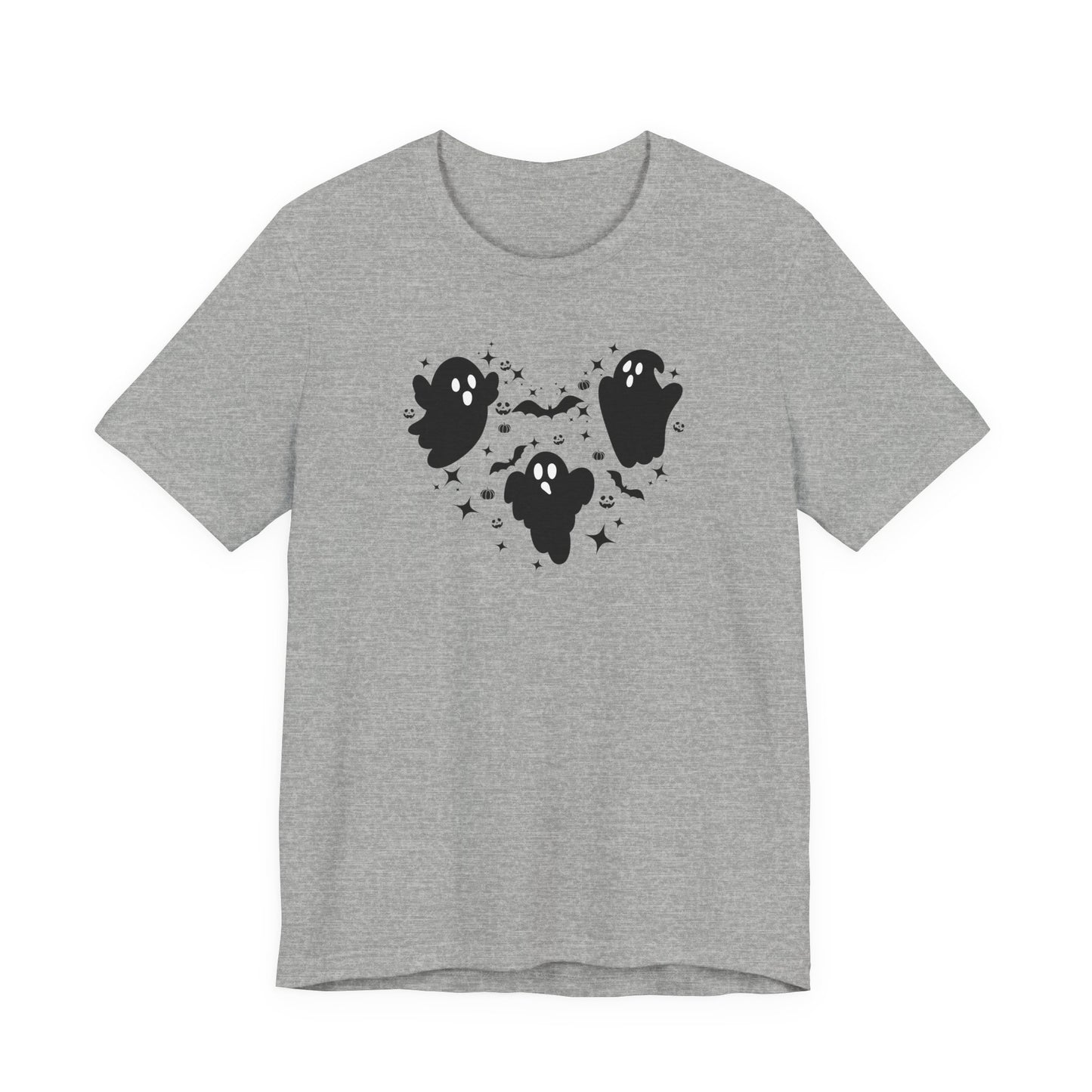 Halloween Ghost Heart Unisex Tee | Fun Halloween T-Shirt, Spooky Apparel, Ghost Lover Gift, Autumn Fashion, Casual Wear
