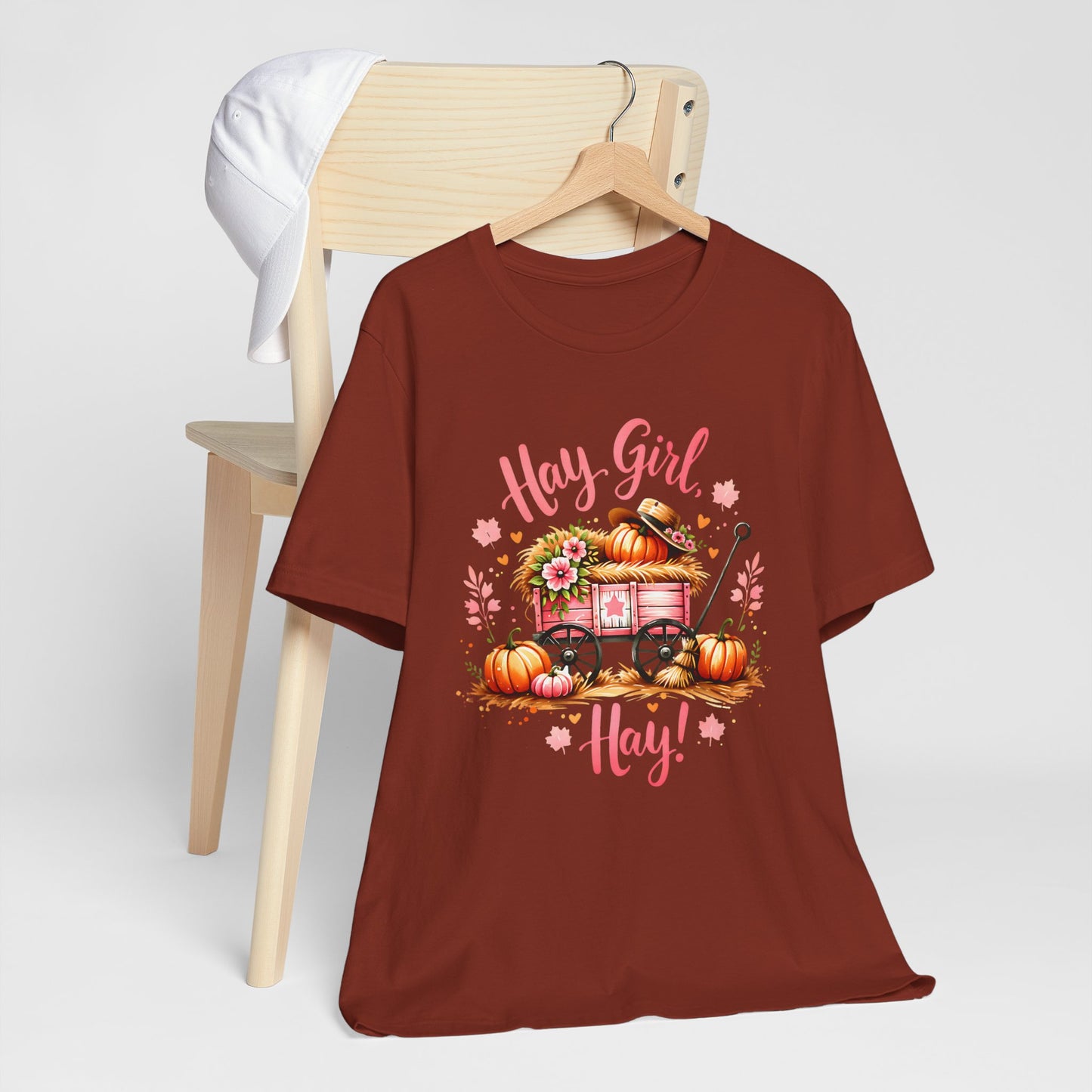 Hay Girl Hay T-Shirt Cute Fall Tee Autumn Fashion Halloween Thanksgiving Hay Girl Hay Shirt