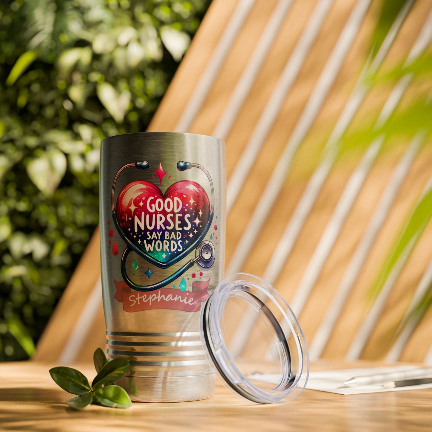 Good Nurses Say Bad Words 20 oz Tumbler Customizable Nurse Tumbler, Nursing Gift, Hospital Humor Mug, Ringneck Tumbler, 20oz, Good Nurses Say Bad Words, Custom Drinkware