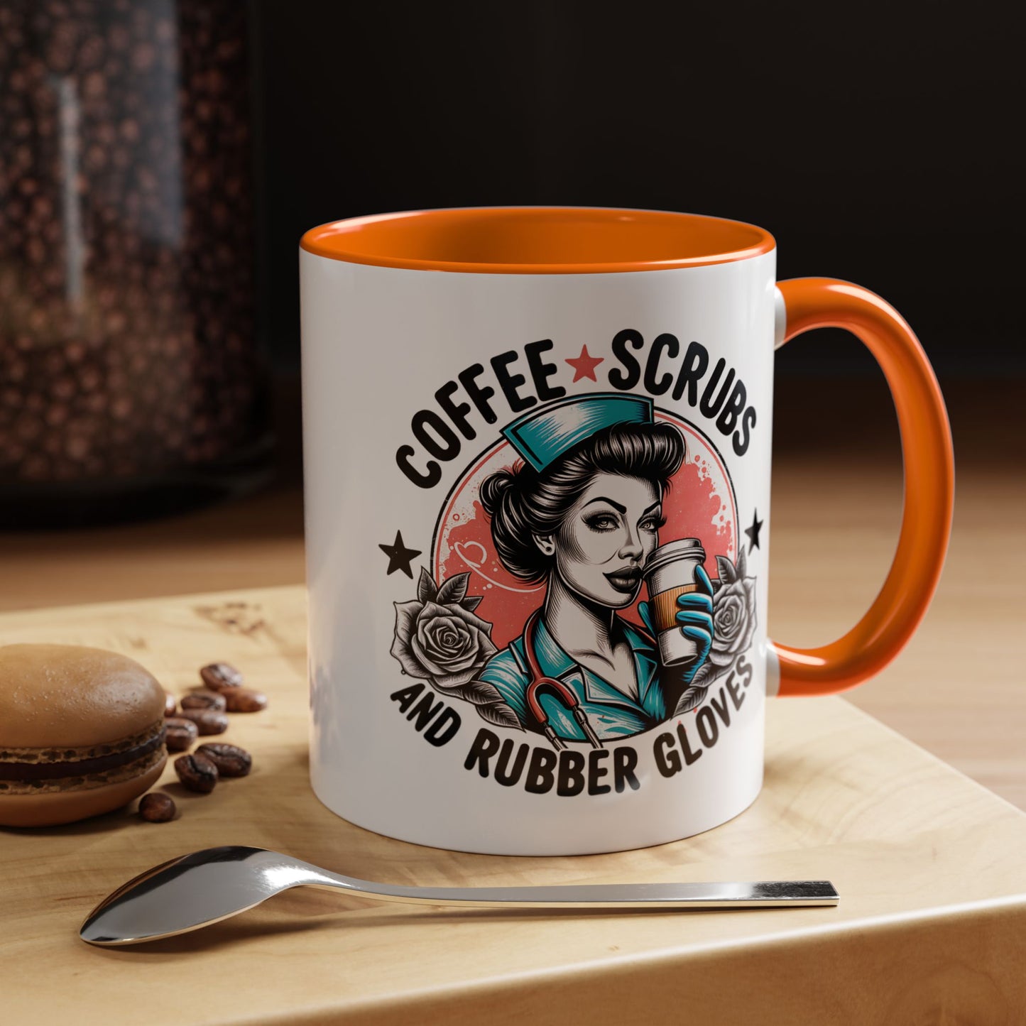 Coffee Lover's Accent Mug: Perfect for Nurses, Gifts for Healthcare Workers, Funny Medical Gifts, Kitchen Decor, Unique Coffee Mugs