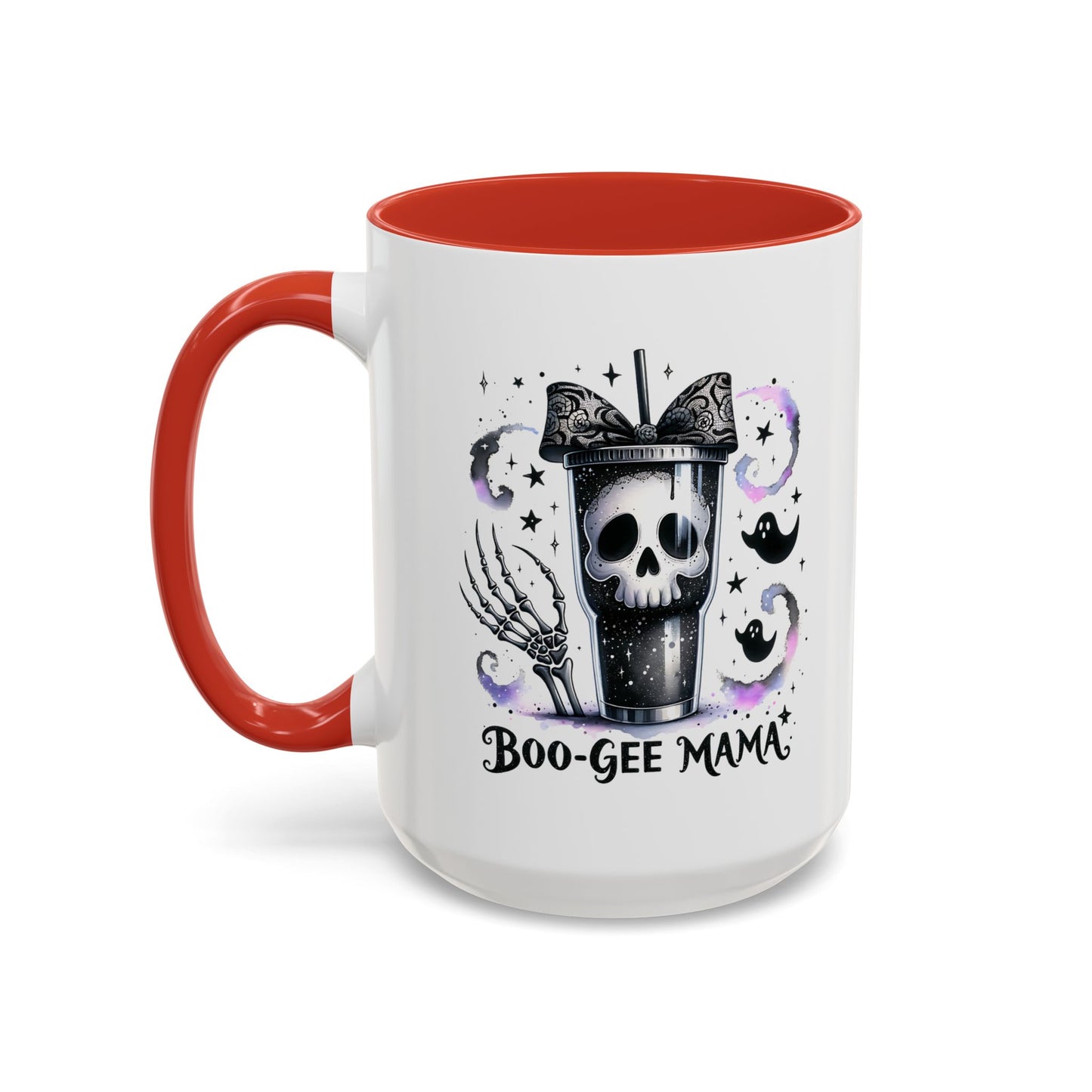 Boo-Gee Mama Spooky Halloween Coffee Mug, Boo-Gee Mama Drinkware, Cute Skeleton Mug, Witchy Gift for Moms, Unique Coffee Cup